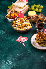 Canada Day traditional food concept.