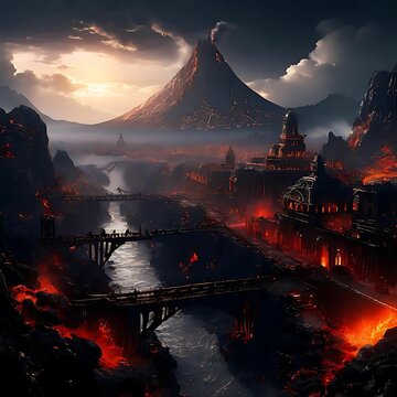 city-near-a-volcano-thats-on-fire
