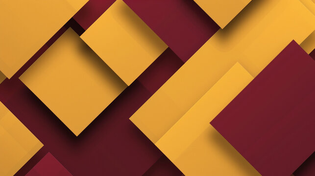 Yellow and Maroon square shape background presentation design
