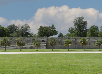 Obraz premium Rochefort, Ancient Royal City in Charente-maritime in southwestern France. Jardins de la Marine, nature area of ​​the Pays Rochefortais 