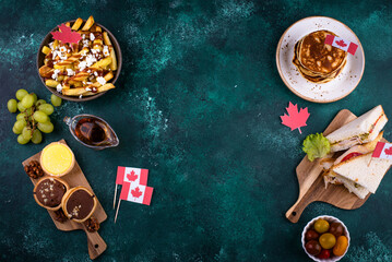 Canada Day traditional food concept.