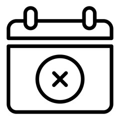 Unavailable icon. Calendar icon