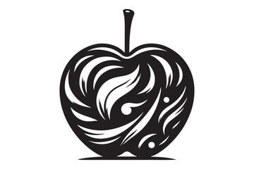 Apple icon on white background Vector illustration