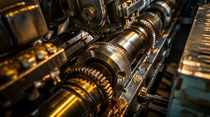 Intricate Mechanical Symphony A Glimpse into the Heart of Industrial Machinery