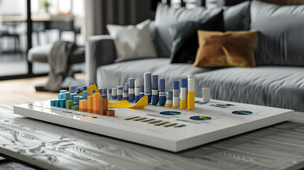 Business on coffee table, wallpaper, relaxation amidst business planning