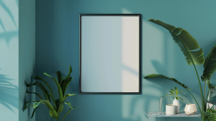 mockup poster frame closeup