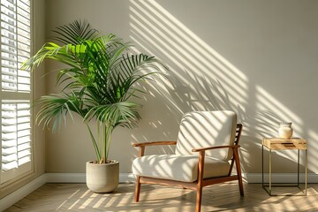 Cozy Sunlit Armchair in Modern Interior