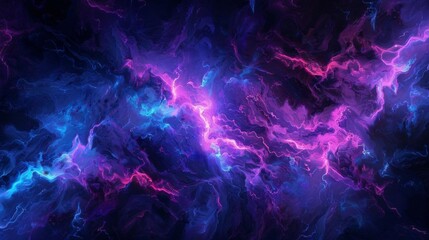 Vibrant electric texture with dynamic neon blue and purple lightning patterns flowing across a dark background high detail capturing the energy and intensity of the electric curren