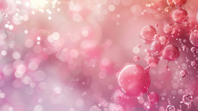 Quantum Dots on Pink Background
