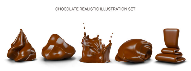 Chocolate candy, whipped cream, stream, crown splash, butter, syrup, frosting