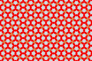 A pattern of red and white stars