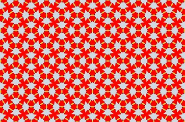 A pattern of red and white circles