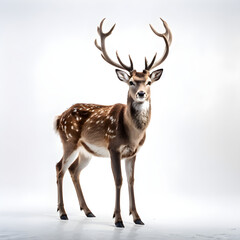 Fototapeta premium Deer in white background 
