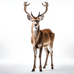 Fototapeta premium Deer in white background 