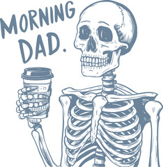 Funny Dad Skeleton SVG Files for T-Shirts and Unique Dad Skeleton SVG Designs for Cricut and Silhouette