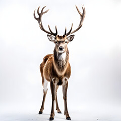 Fototapeta premium Deer in white background 
