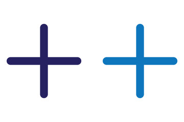 Plus Icon set for web and mobile app. Add plus sign and symbol