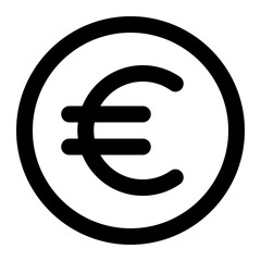euro icon for illustration 