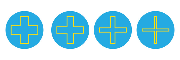 Plus icon set. for mobile concept and web design. vector illustration