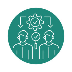 Cultural fit line black icon. Sign for web page, mobile app, button, logo