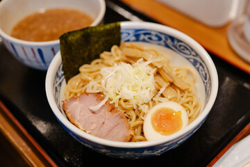 Japanese Ramen Bowl with Egg and Pork
