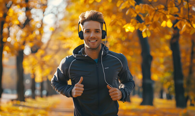 Obraz premium running athlete training