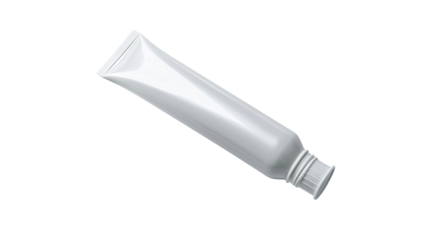 Blanco tube of toothpaste on a transparent background