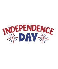Fototapeta premium 4th of july independence day typography clip art design on plain white transparent isolated background for card, shirt, hoodie, sweatshirt, apparel, tag, mug, icon, poster or badge