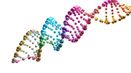 DNA on a transparent background