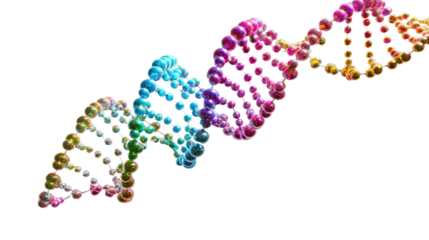 DNA on a transparent background