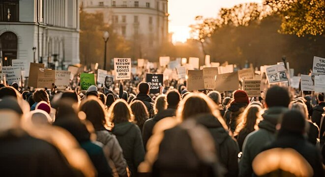 Protestants at a climate demonstration.