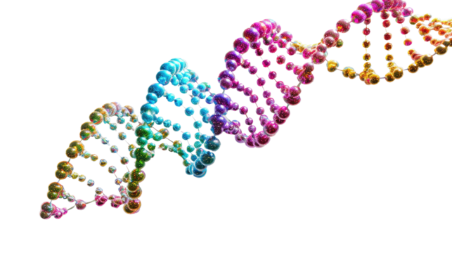 DNA on a transparent background