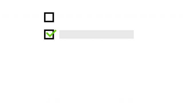 チェックリストの出現アニメーション、TO DOリスト