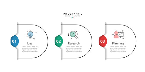 Infographic 3 Step timeline journey, calendar Flat simple infographics design template. presentation graph. Business concept with 3 options, vector illustration.