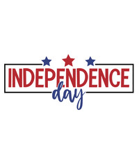 4th of july independence day typography clip art design on plain white transparent isolated background for card, shirt, hoodie, sweatshirt, apparel, tag, mug, icon, poster or badge
