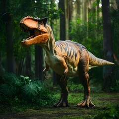 T Rex dinosaur background image ai generator 
