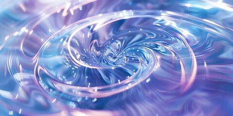 turquoise spiral swirl background with a liquid crystal glass texture, set against an abstract background of light violet and lavender hues