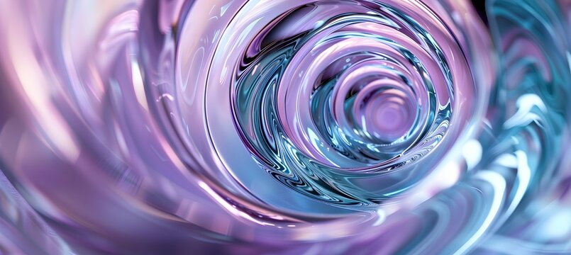 abstract violet background, glass spiral swirls in the style of soft light
