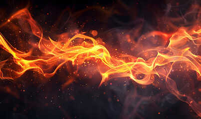 fire spark burn on dark background