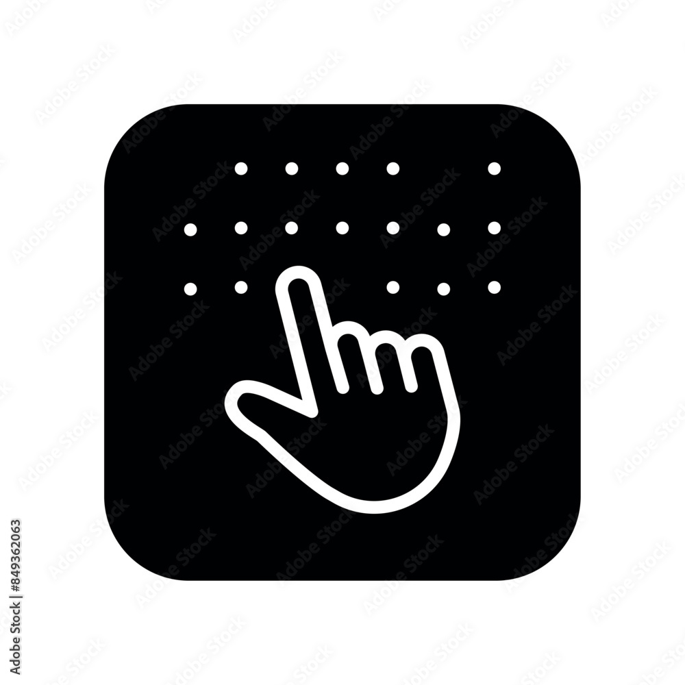 Poster braille color line icon. web accessibility. vector isolated element.