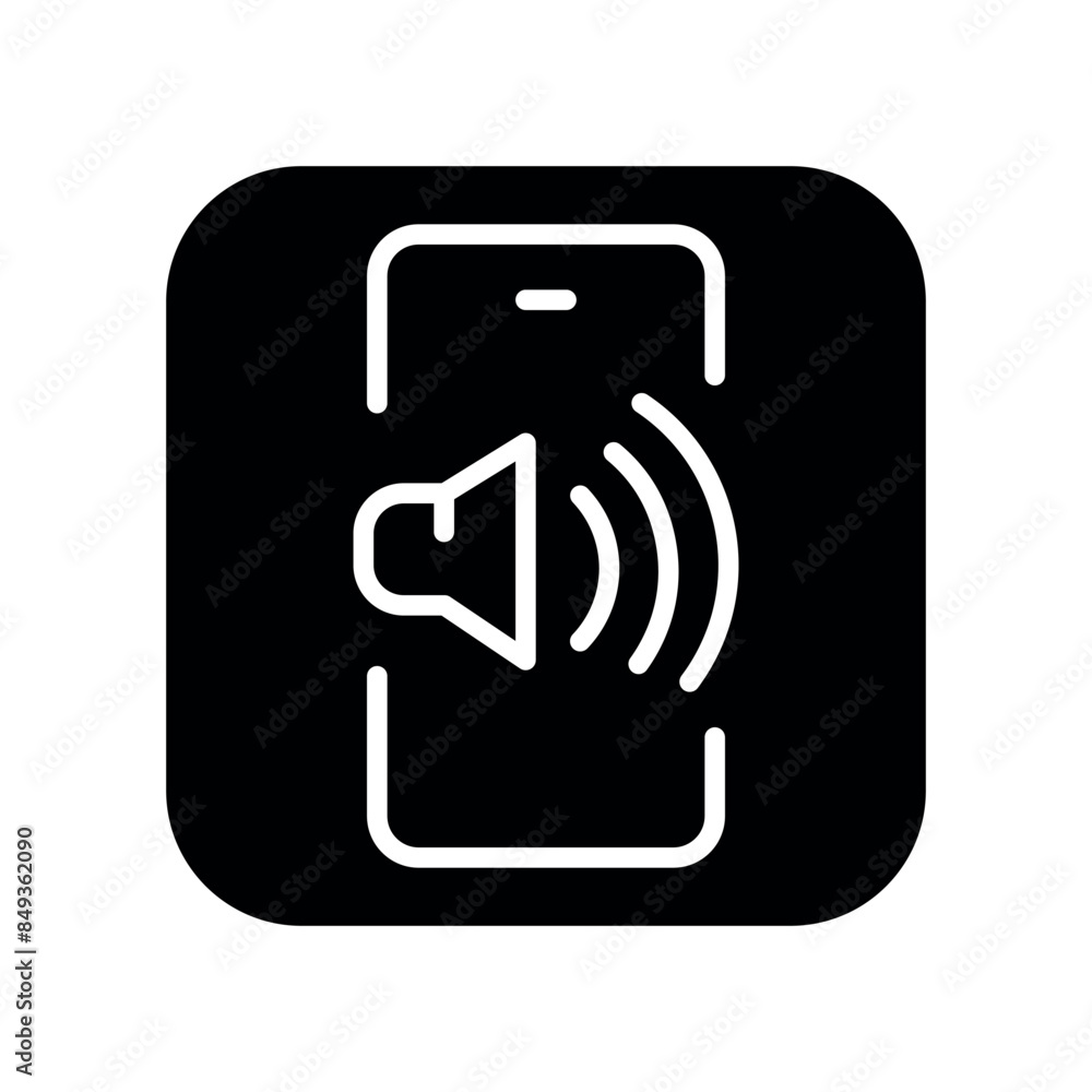 Poster phone volume color line icon. web accessibility. vector isolated element.