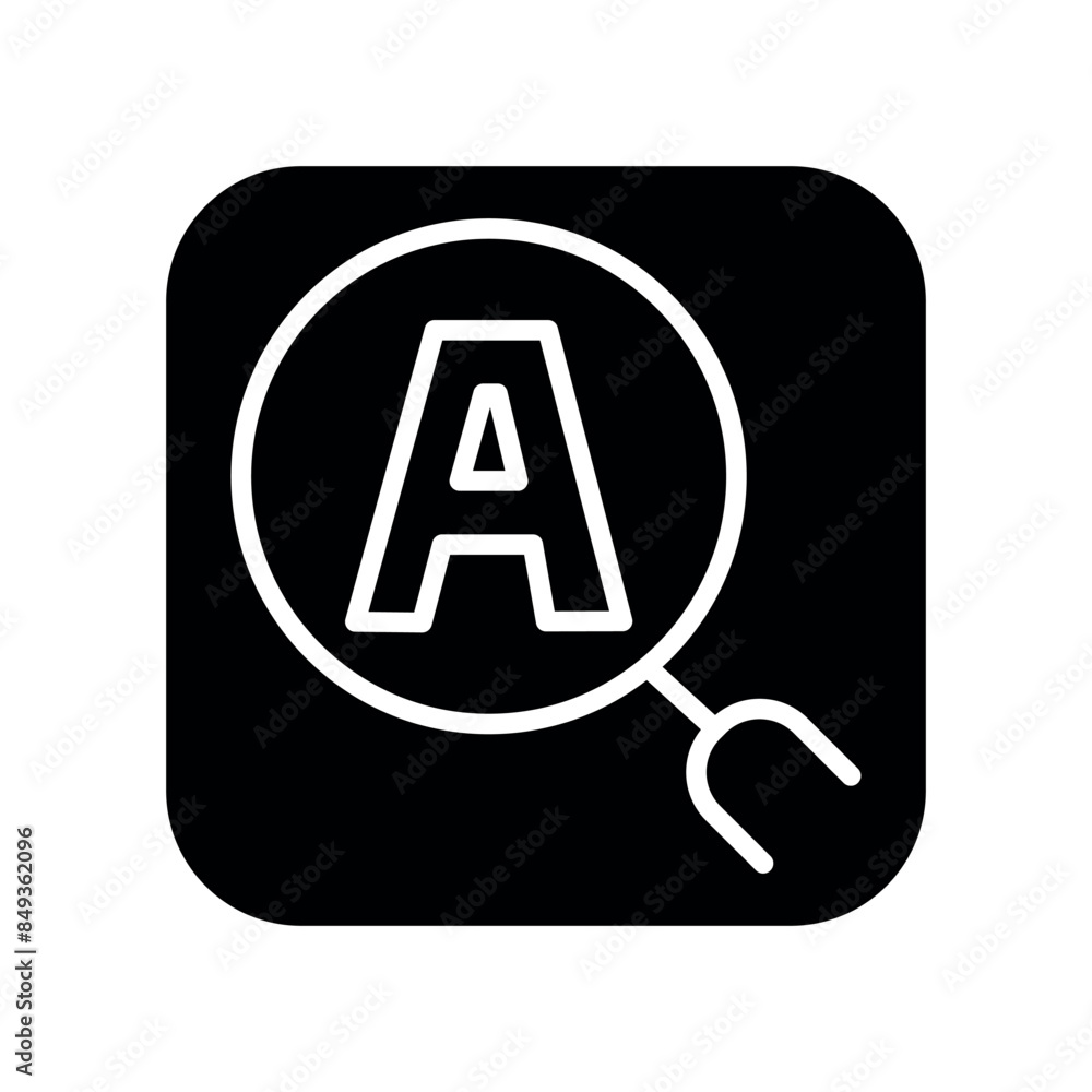 Poster large print color line icon. web accessibility. vector isolated element.