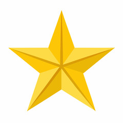 Obraz premium yellow-star-5-rays-on-a-white-background (4)