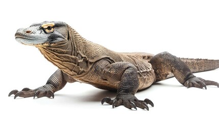 Obraz premium Komodo Dragon isolated on white background