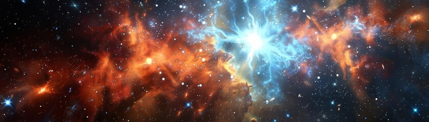 315 Stunning 3D cartoon cosmic event of powerful gamma ray bursts from colliding neutron stars