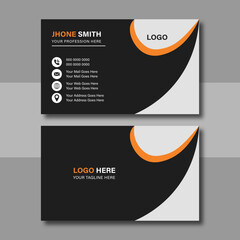 Double-sided creative unique business card vector design template. Business card for corporate business and personal use. Vector illustration design, Print ready,