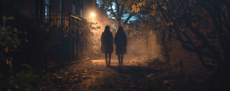 Friends going on a ghost tour for National Mole Day, October 23rd, learning spooky science facts, 4K hyperrealistic photo.