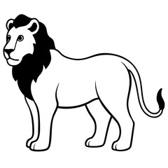 lion-animal-silhouette-black-vector-style-white