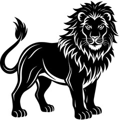lion-animal-silhouette-black-vector-style-white