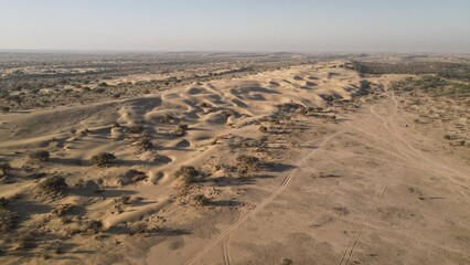 The landscape of the Thar Desert in Northern India